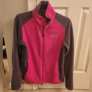 The North Face Women's Size Medium Fleece Jacket Pink & Gray